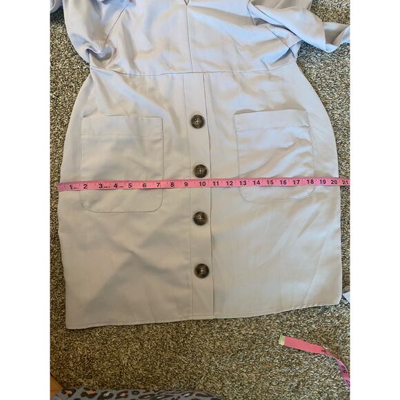 ASOS light purple faux wrap mini sheath dress - Picture 8 of 9